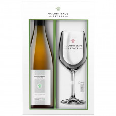 Вино Golubitskoe Estate Chardonnay белое сухое 0,75 л, в наборе Riedel